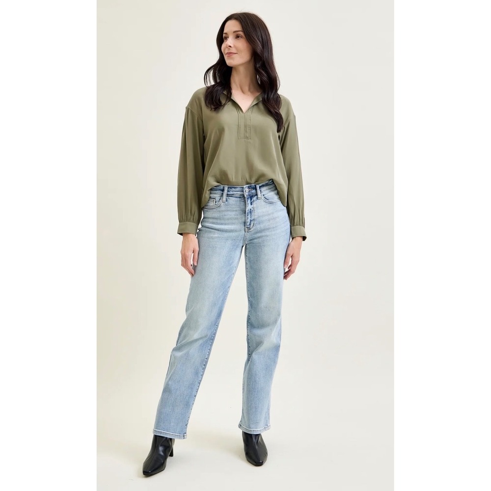 Judy Blue Straight Fit High Rise Light Wash Denim Jeans JB88576 Size 3/26